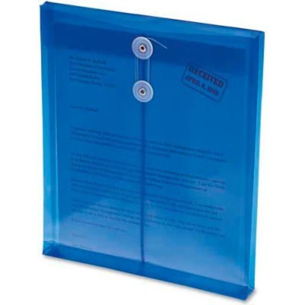 Smead Smead Ultracolor Expandable Poly String Tie Envelopes, Top Load, 8-1/2"W x 11"H, Blue, 5/Pack 89542